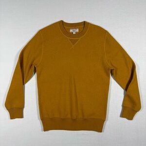 Wallace & Barnes mustard 100% Merino Wool crewneck Sweatshirt small J. Crew NWOT